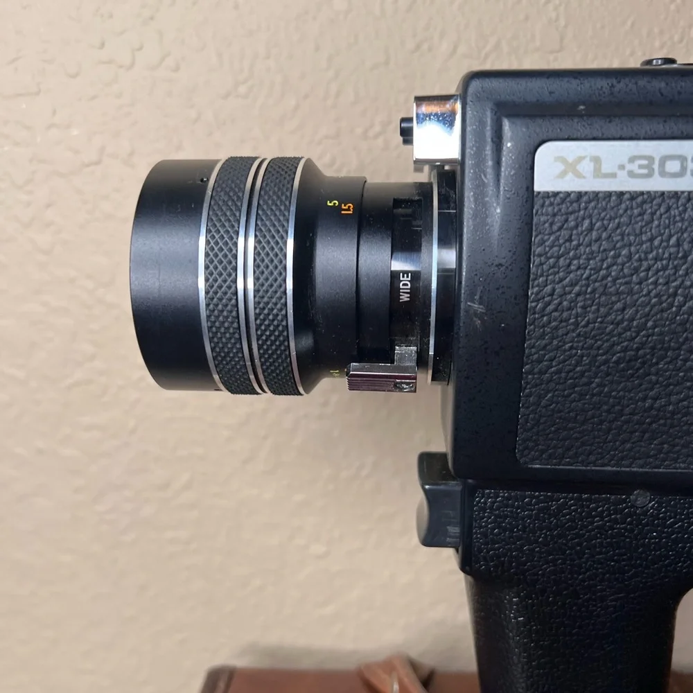 Vintage Focal XL-303 Super 8 Movie Camera with Case | Mid-Century Film Decor